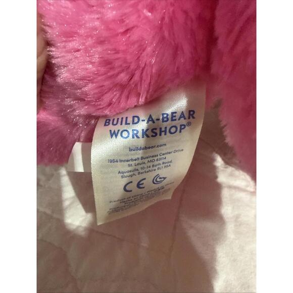 Build A Bear Workshop Pink Purple Polka Dot Dinosaur Plush Stuffed Animal W/ Tag - Picture 5 of 6